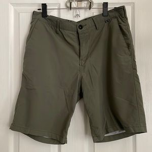 (Mens) size 32 board shorts in olive green